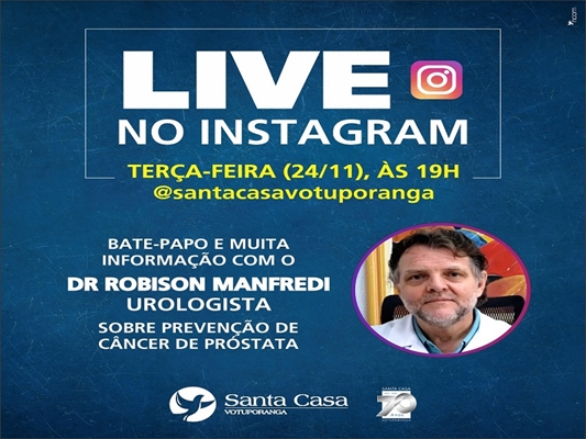 Live da Santa Casa com médico Robison Manfredi