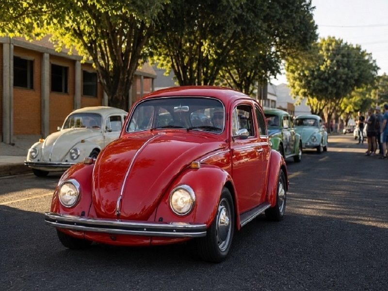 Gincana com Fusca e de carros antigos em ação solidária em Votuporanga