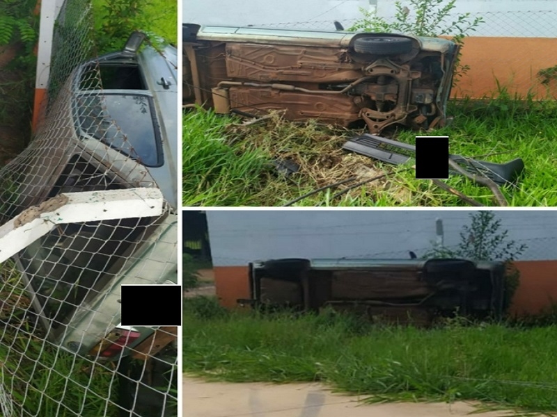 Ladrões capotam carro e fogem em Fernandópolis