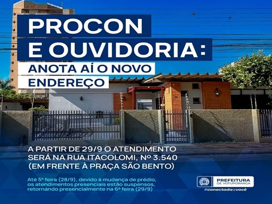 Procon e Ouvidoria de Votuporanga mudam de endereço 