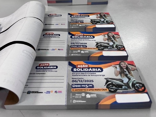 Falta um mês para o sorteio da moto 0 km da Ação Solidária