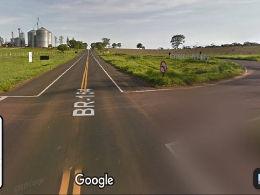 Trecho da rodovia perto de onde houve o acidente