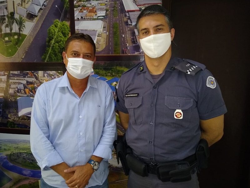 Comandante da Polícia Militar se encontra com presidente da Câmara