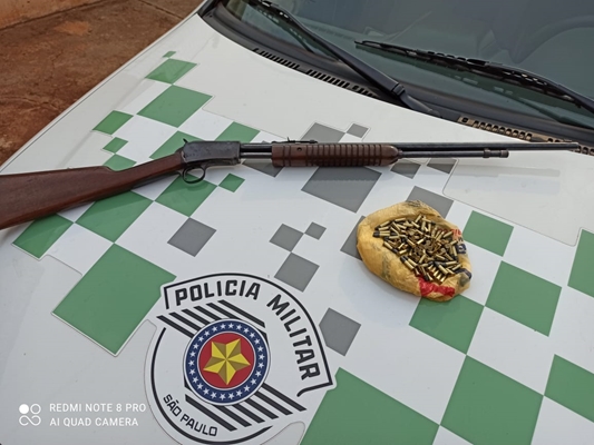 Polícia Ambiental apreende arma e munição em fazenda