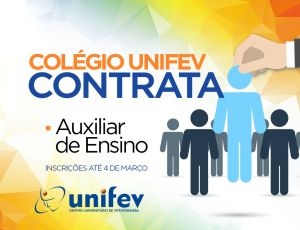 VAGA PRA AUXILIAR DE ENSINO EM COLÉGIO