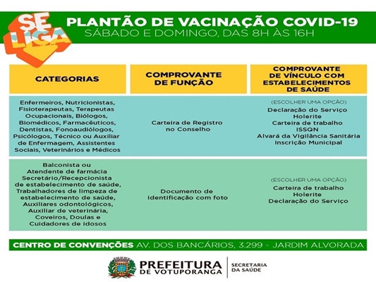 SAÚDE de Votuporanga faz plantão para vacina 