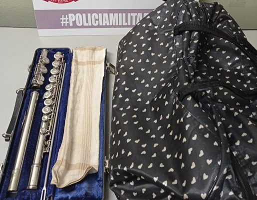 PM prende ladrão de flauta profissional de prata 