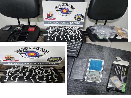 Polícia Militar prende 2 com cocaína e fecha 'comércio do crime'