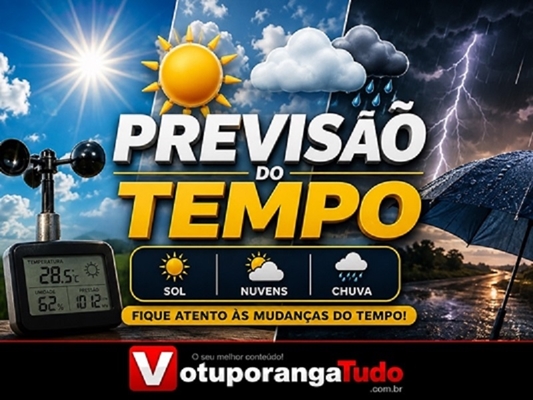 Final de semana deve ser com chuva em Votuporanga