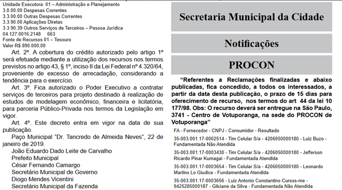 (Reprodução do Diário Oficial)