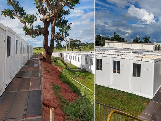 Containers viram complexo de hospedagem de turistas do OBA