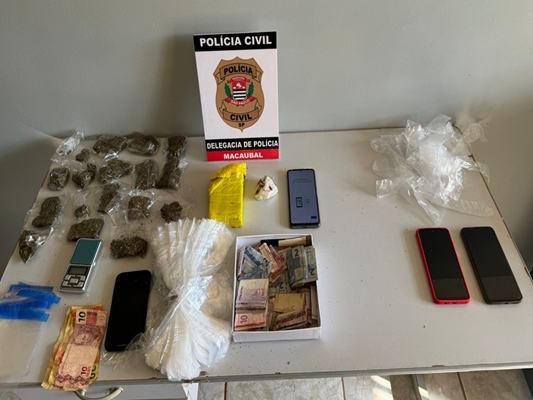 Polícia Civil prende 2 por tráfico em Macaubal
