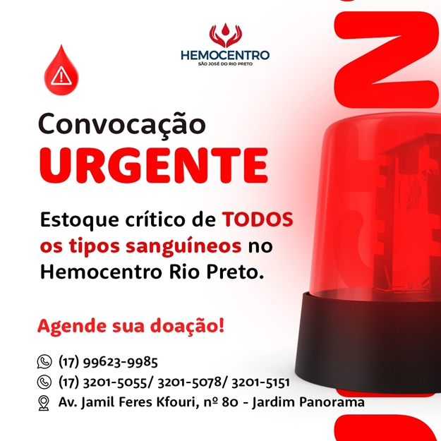 Estoque de sangue em estado crítico no HB