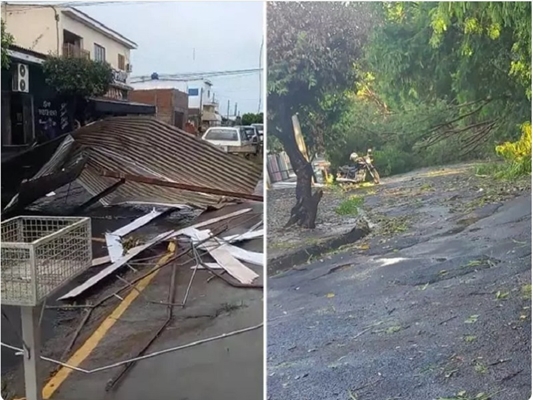 Temporal provoca danos e pânico em Fernandópolis