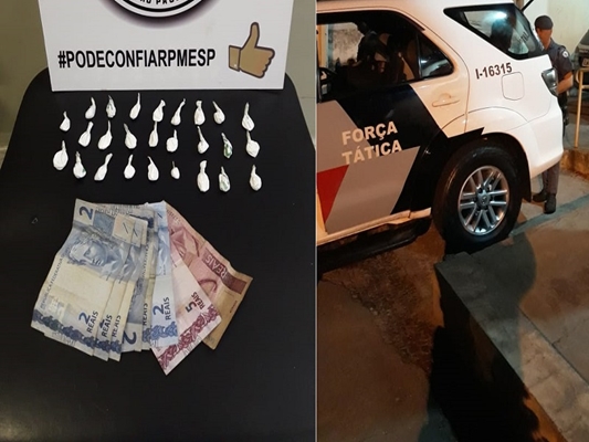 FORÇA TÁTICA PRENDE TRAFICANTE COM COCAÍNA NA CUECA