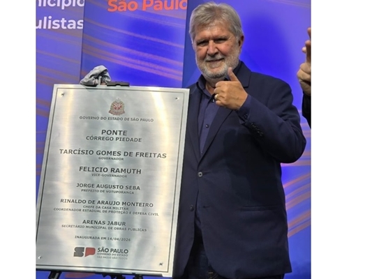 Jorge Seba participa de ato com Governador e descerra placa inaugural de ponte