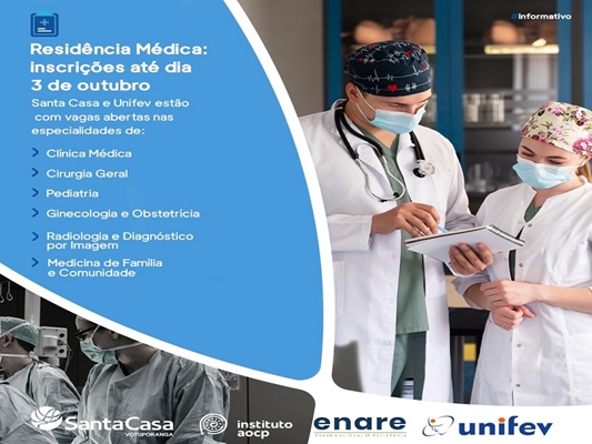 UNIFEV e Santa Casa têm vagas para residência