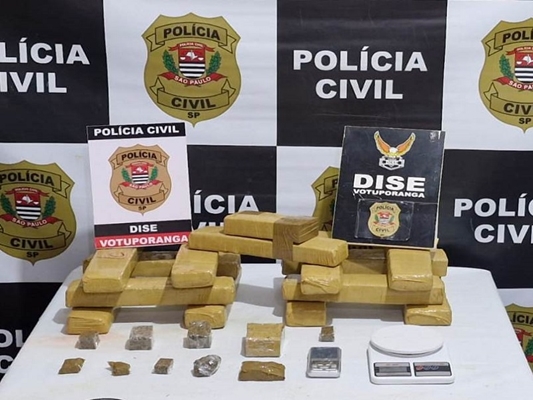 Droga apreendida no Pozzobon