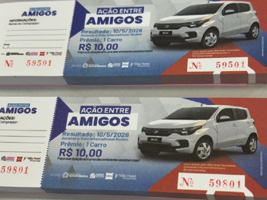 Cupons para sorteio de carro da Ação entre Amigos