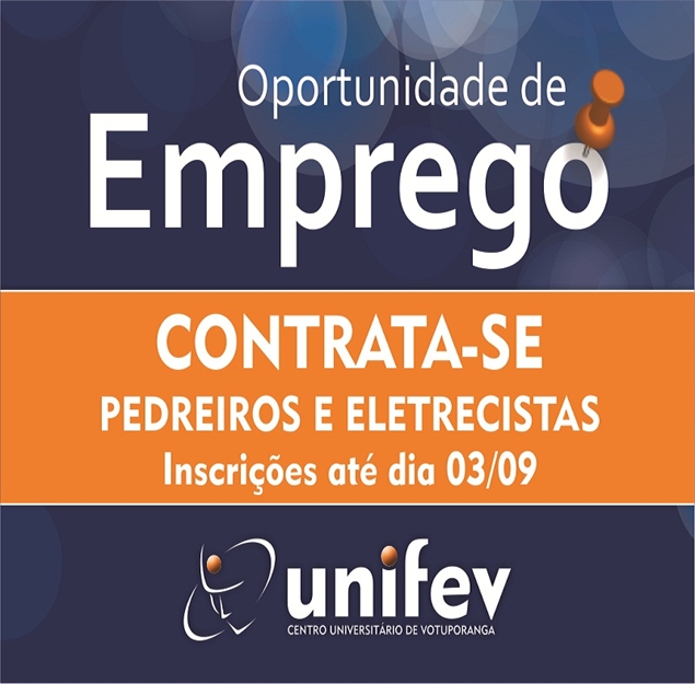 Vagas de emprego na Unifev