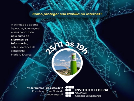 Palestra sobre segurança de crianças na internet no IFSP