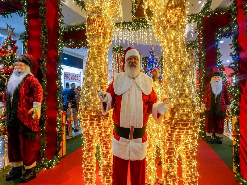 Chegada do Papai Noel no Shopping Cidade
