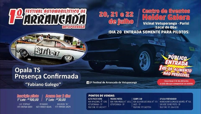 FESTIVAL DE ARRANCADA NESTE FINAL DE SEMANA EM VOTUPORANGA