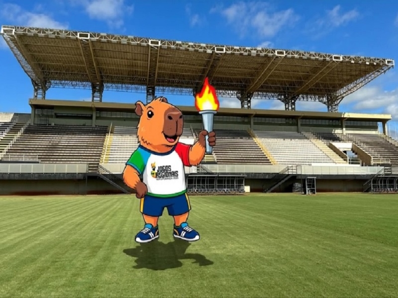 Mascote Poranga é queridinho dos Jogos Regionais