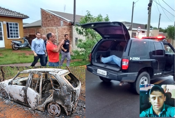 Nos detalhes o carro e a vítima do crime (Imagens +Buritis)