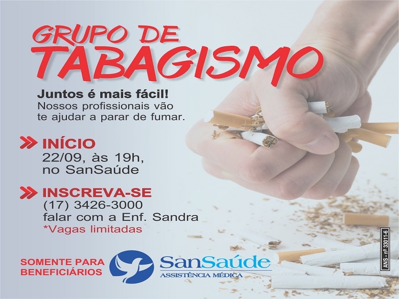 Ajuda contra o tabagismo no SanSaúde