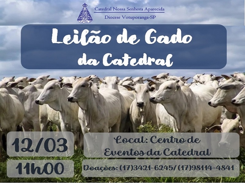 Catedral de Votuporanga anuncia leilão para março
