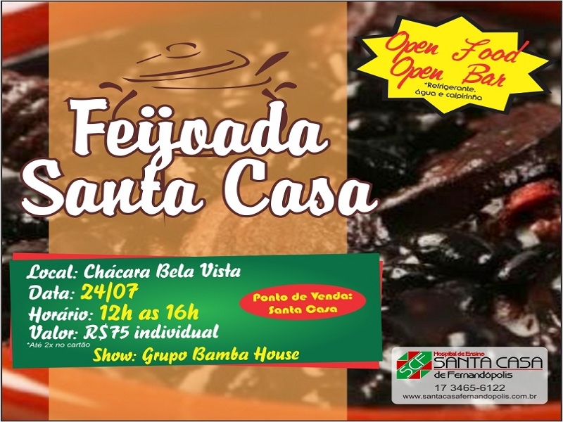 Fernandópolis faz feijoada para ajudar a Santa Casa