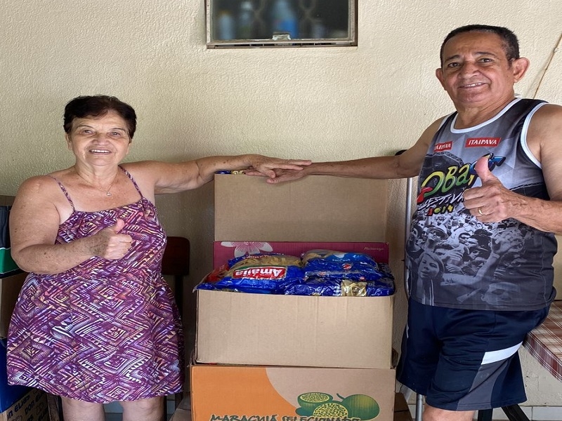 Dona Eva e seu Rubens: mais de 100 quilos de macarrão