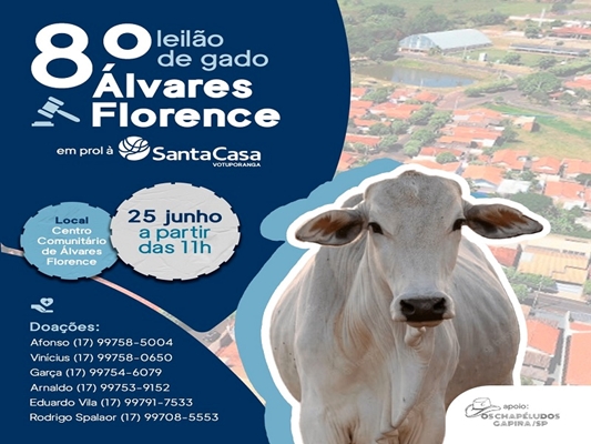Álvares Florence organiza leilão para a Santa Casa