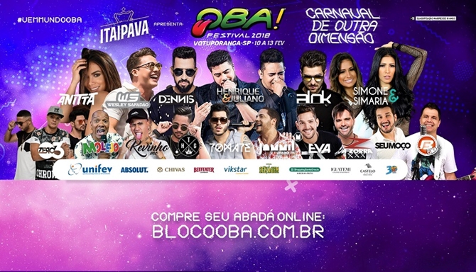 GARANTA ENTRADA AVULSA PARA OBA FESTIVAL