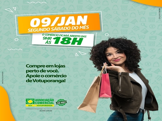Lojas de Votuporanga abrem até 18h sábado