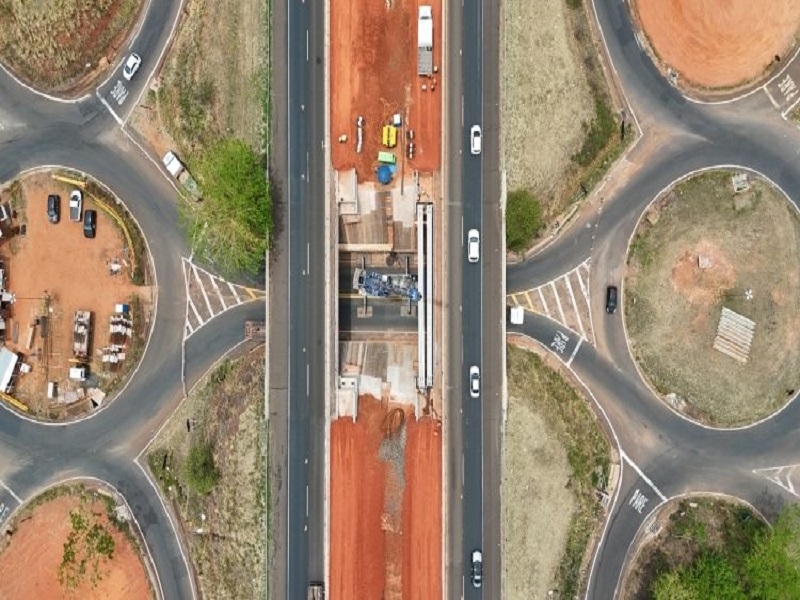 Trecho em obras tem interdição de viaduto em Mirassol