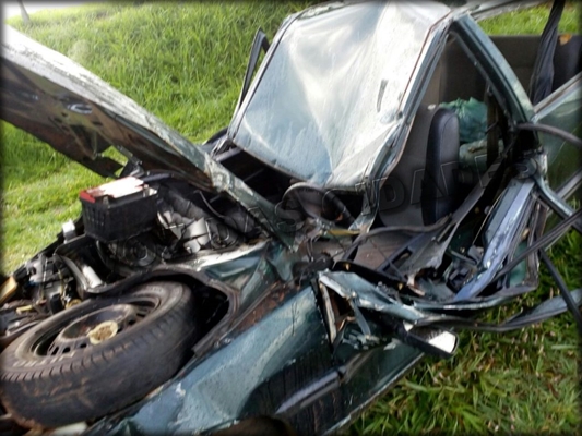 Motorista gravemente ferido em acidente perto de Estrela D´Oeste