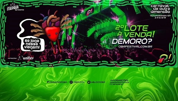 OBA FESTIVAL ANUNCIA MAIS UM LOTE DE CONVITES