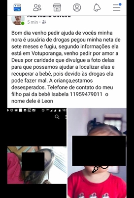 FAMÍLIA PAULISTANA PROCURA BEBEZINHA EM VOTUPORANGA E REGIÃO