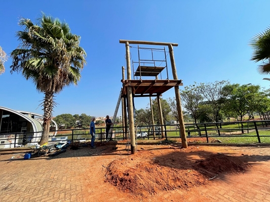 Tirolesa começa a ser construída no Parque da Cultura