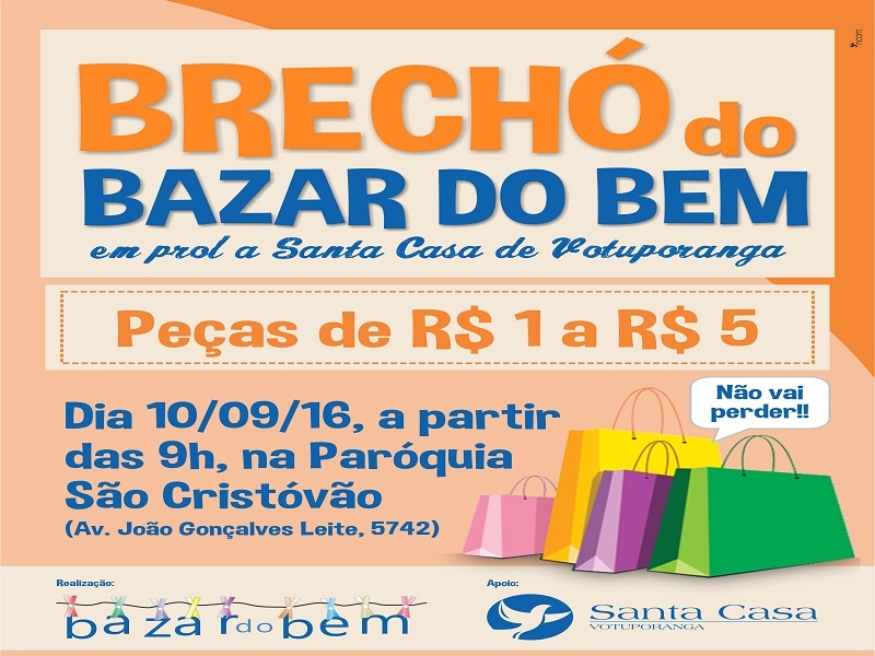 Bazar do Bem faz Brechó em Votuporanga 